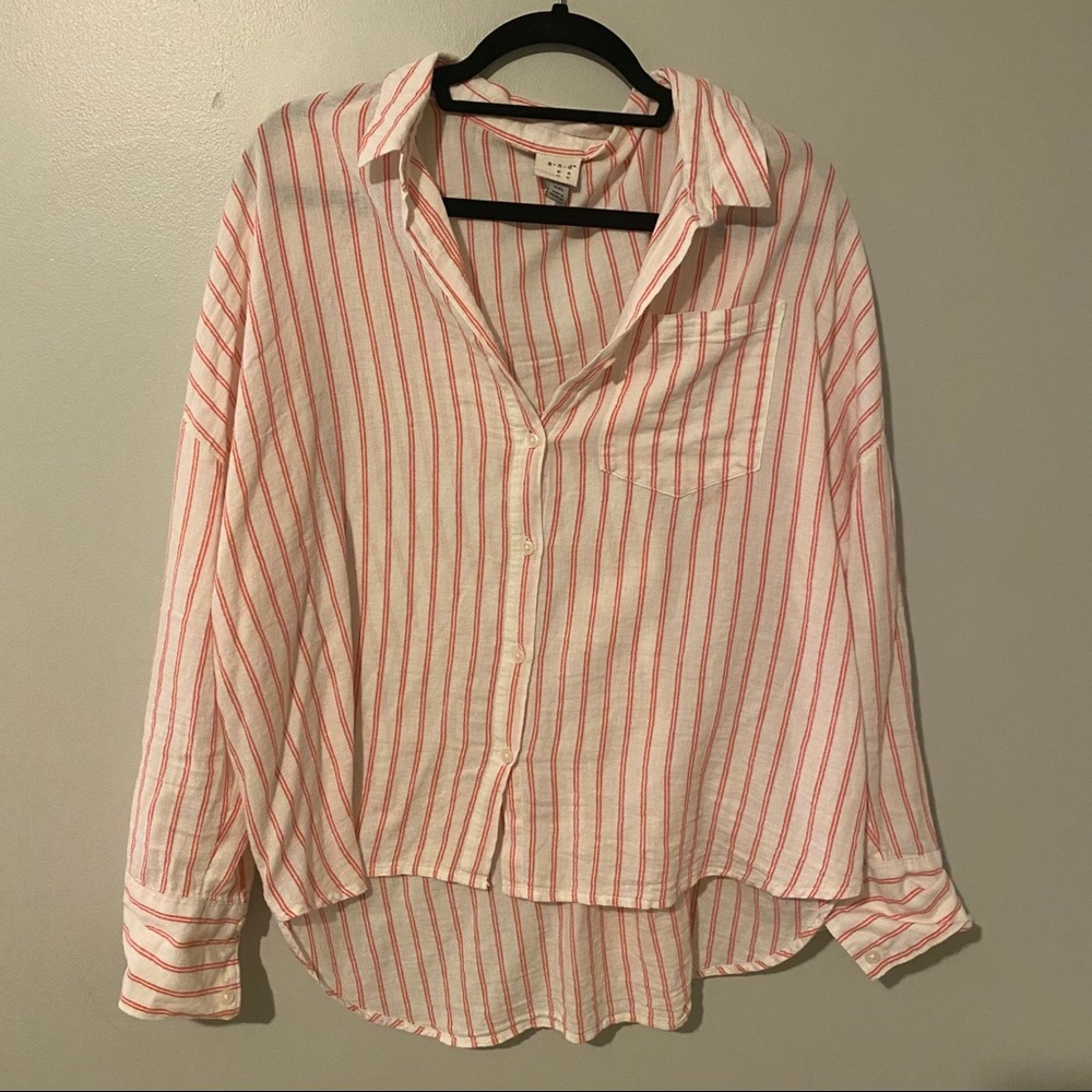 A new day cream striped button down
